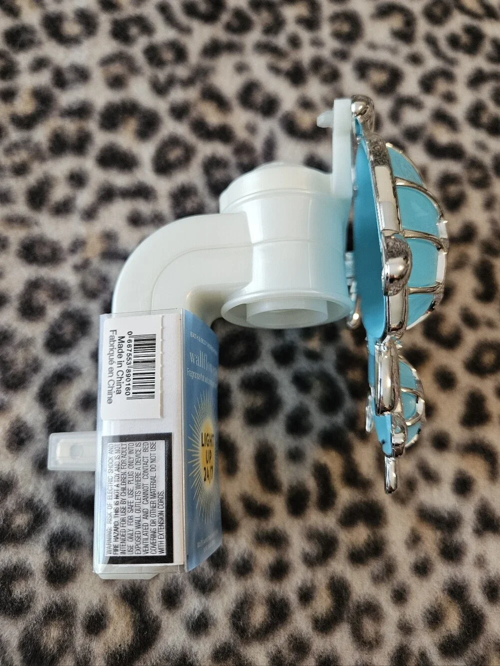 Bath & Body Works Blue Silver Turtles Light Up 24/7 Wallflowers Bulb Holder NWT